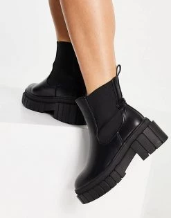 Buy ✨ Public Desire Zenya Chunky Chelsea 🥾 Boots In Black For Women 🛒 -Outlet Women's Public Desire Store unnamed file 3152