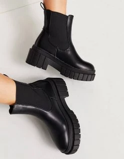 Buy ✨ Public Desire Zenya Chunky Chelsea 🥾 Boots In Black For Women 🛒 -Outlet Women's Public Desire Store unnamed file 3154