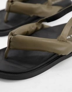 Cheap 💯 Public Desire Wide Fit Minorca Padded Toe Post 🩴 Sandals In Khaki For Women 🌟 -Outlet Women's Public Desire Store unnamed file 3157