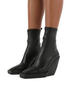 Top 10 🛒 Public Desire Rae Pull On 🥾 Boots With Metal Detail In Black For Women 🎉 -Outlet Women's Public Desire Store unnamed file 3174