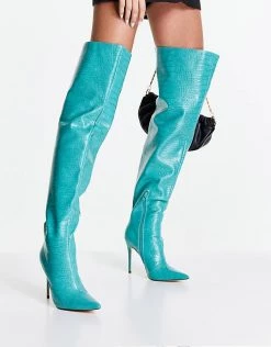 Best Sale ๐งจ Public Desire Wide Fit Lottie Over The Knee Heel ๐ฅพ Boots In Teal Croc For Women ๐ฏ 10 Best Sale ๐งจ Public Desire Wide Fit Lottie Over The Knee Heel ๐ฅพ Boots In Teal Croc For Women ๐ฏ -Outlet Women's Public Desire Store unnamed file 3213