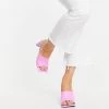 Best reviews of 🛒 Public Desire Wide Fit Vice Heeled Mules With Statement Toe In Bubblegum For Women 💯