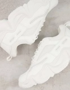 Best Pirce 🧨 Public Desire Wide Fit Chunky Trainers In White For Women 👍 -Outlet Women's Public Desire Store unnamed file 3307