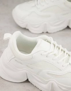 Best Pirce 🧨 Public Desire Wide Fit Chunky Trainers In White For Women 👍 -Outlet Women's Public Desire Store unnamed file 3308
