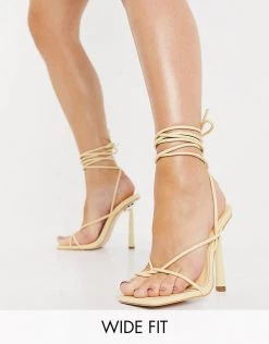 Best Sale 💯 Public Desire Wide Fit Lacey Heeled 🩴 Sandals With Ankle Tie In Vanilla For Women ✔️ 11 Best Sale 💯 Public Desire Wide Fit Lacey Heeled 🩴 Sandals With Ankle Tie In Vanilla For Women ✔️ -Outlet Women's Public Desire Store unnamed file 3324