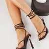 Brand new ❤️ Public Desire Lacey Heeled 🩴 Sandals With Ankle Tie In Chocolate For Women ⭐ 1 Brand new ❤️ Public Desire Lacey Heeled 🩴 Sandals With Ankle Tie In Chocolate For Women ⭐ -Outlet Women's Public Desire Store unnamed file 3330