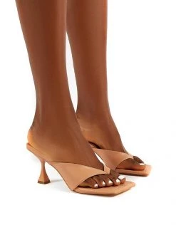 Coupon 🔔 Public Desire Harlie Mules In Beige For Women ✨ -Outlet Women's Public Desire Store unnamed file 3337