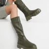 New 💯 Public Desire Karma Knee 🥾 Boots In Khaki For Women 🎉 -Outlet Women's Public Desire Store unnamed file 3355