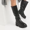 Wholesale 👏 Public Desire Wide Fit Karma Knee 🥾 Boots In Black For Women ❤️