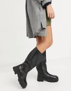 Wholesale 👏 Public Desire Wide Fit Karma Knee 🥾 Boots In Black For Women ❤️ -Outlet Women's Public Desire Store unnamed file 3373