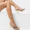 Cheap 😍 Public Desire Wide Fit Super Heeled 🩴 Sandals With Multi Coloured Straps In Gold For Women ✨ -Outlet Women's Public Desire Store unnamed file 3375