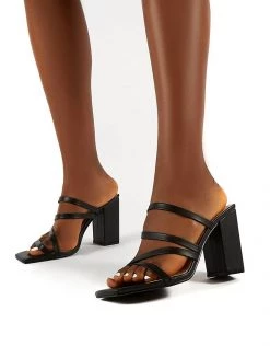 Cheap ✨ Public Desire Wide Fit Kalia Strappy Mules In Black For Women 🛒 -Outlet Women's Public Desire Store unnamed file 3402