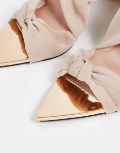 Best Sale 👍 Public Desire Huni Ribbon Tie Up Gold Stiletto Heeled 🩴 Sandals Beige For Women 👍 -Outlet Women's Public Desire Store unnamed file 3433