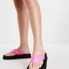 Budget 🥰 Public Desire Voyage Thong Strap Chunky Sole 🩴 Sandals In Pink PU For Women 🛒 -Outlet Women's Public Desire Store unnamed file 3460