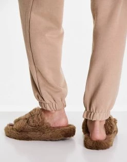 Outlet ⌛ Public Desire Blush Chunky Double Buckle 🩴 Sandals In Taupe For Women 😍 -Outlet Women's Public Desire Store unnamed file 3496