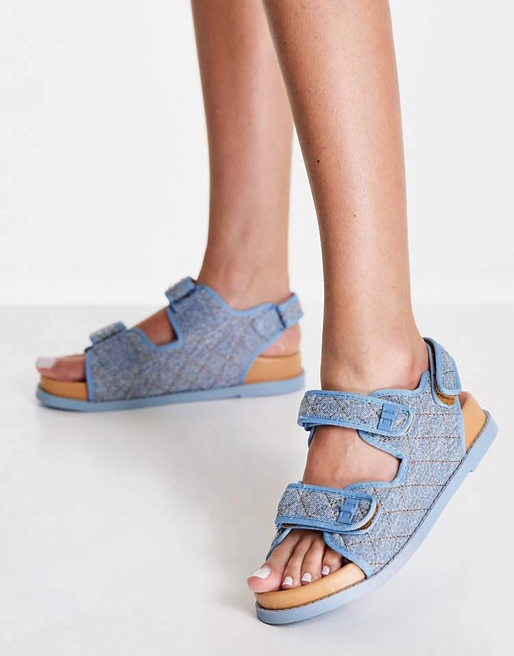 Cheapest โจ Public Desire Carmen Quilted Flat ๐ฉด Sandals In Denim For Women ๐ 4 Cheapest โจ Public Desire Carmen Quilted Flat ๐ฉด Sandals In Denim For Women ๐ - Image 2