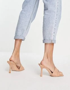 Top 10 ⭐ Public Desire Saturn Woven Square Toe Mule Heeled 🩴 Sandals Beige Pu For Women ⌛ -Outlet Women's Public Desire Store unnamed file 3603