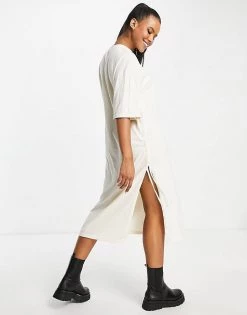 Best reviews of 👍 Public Desire Side Split Detail Oversized T-shirt Midaxi 👗 Dress In Cream For Women Oyster 🛒 -Outlet Women's Public Desire Store unnamed file 363