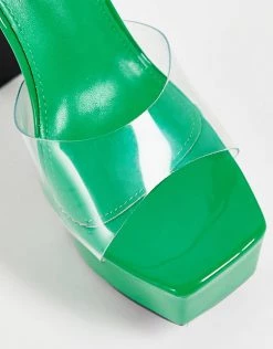 Best reviews of 🔥 Public Desire Garnet Clear Heeled 🩴 Sandals Green Patent For Women 🎉 -Outlet Women's Public Desire Store unnamed file 3672