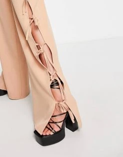 New ❤️ Public Desire Wide Leg Tie Side Trousers In Stone For Women ⌛ 9 New ❤️ Public Desire Wide Leg Tie Side Trousers In Stone For Women ⌛ -Outlet Women's Public Desire Store unnamed file 3683