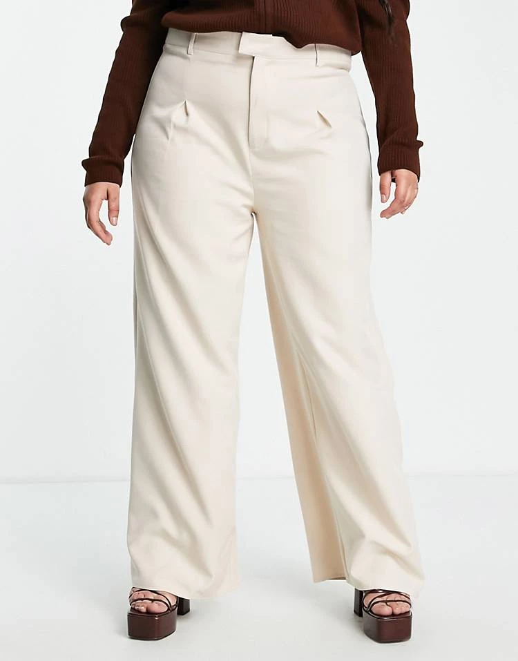 New 🎁 Public Desire Curve Tailored Trousers In Oatmeal For Women ⌛ 6 New 🎁 Public Desire Curve Tailored Trousers In Oatmeal For Women ⌛ - Image 4