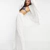 Brand new 🤩 Public Desire Plisse Wide Leg Trouser Co Ord In Ecru For Women 🌟 -Outlet Women's Public Desire Store unnamed file 3781