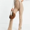 Top 10 🧨 Public Desire Seam Detail Split Hem Trouser In Sand For Women 🥰
