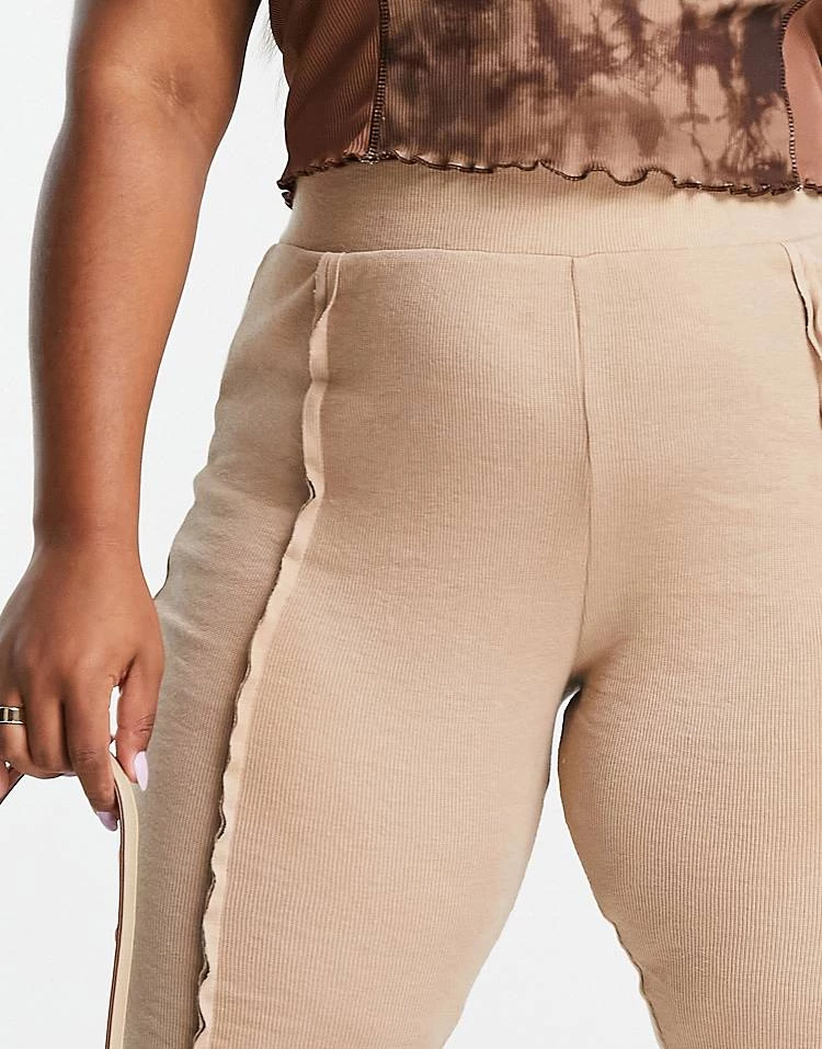 Best Pirce โญ Public Desire Curve Seam Detail Split Hem Trouser In Sand For Women ๐ 4 Best Pirce โญ Public Desire Curve Seam Detail Split Hem Trouser In Sand For Women ๐ - Image 2