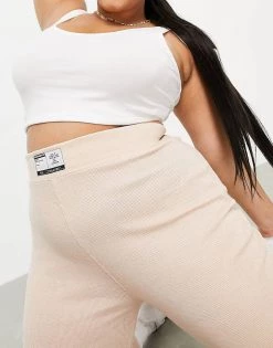 Outlet 🧨 Public Desire Curve Motif Waffle Textured Jogger In Beige For Women ⭐ -Outlet Women's Public Desire Store unnamed file 3883