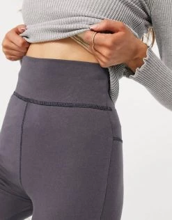 Best Pirce 🤩 Public Desire Leggings With Seam Detail Co-ord In Grey Blue For Women 🌟 -Outlet Women's Public Desire Store unnamed file 3888