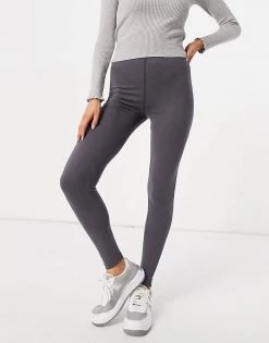Best Pirce 🤩 Public Desire Leggings With Seam Detail Co-ord In Grey Blue For Women 🌟 -Outlet Women's Public Desire Store unnamed file 3889