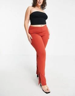 Discount 🔔 Public Desire Curve Split Flare Trousers In Rust For Women Brown ✨ 10 Discount 🔔 Public Desire Curve Split Flare Trousers In Rust For Women Brown ✨ -Outlet Women's Public Desire Store unnamed file 3894