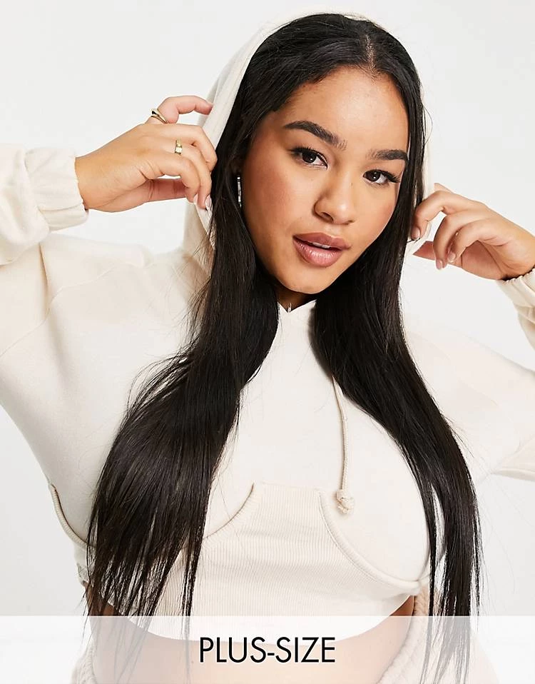 Buy ❤️ Public Desire Curve Under Bust Hoodie Co Ord In Ecru For Women Eggshell 🎁 3 Buy ❤️ Public Desire Curve Under Bust Hoodie Co Ord In Ecru For Women Eggshell 🎁