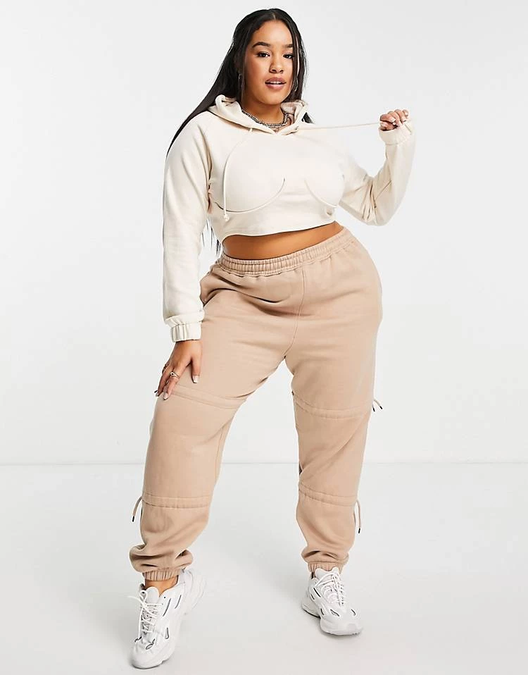 Buy ❤️ Public Desire Curve Under Bust Hoodie Co Ord In Ecru For Women Eggshell 🎁 5 Buy ❤️ Public Desire Curve Under Bust Hoodie Co Ord In Ecru For Women Eggshell 🎁 - Image 3