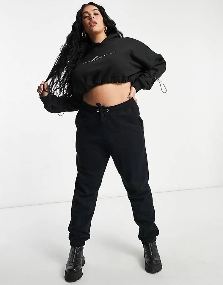 Hot Sale ๐ฏ Public Desire Curve Motif Cropped Hoodie In Black For Women ๐ฏ 6 Hot Sale ๐ฏ Public Desire Curve Motif Cropped Hoodie In Black For Women ๐ฏ - Image 4