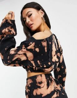 Outlet โจ Public Desire Off Shoulder Sweat Co Ord In Acid Wash For Women Multi โ๏ธ