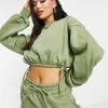 Promo 🔔 Public Desire Cropped Sweat With Balloon Sleeves Co Ord In Olive For Women 😀 2 Promo 🔔 Public Desire Cropped Sweat With Balloon Sleeves Co Ord In Olive For Women 😀 -Outlet Women's Public Desire Store unnamed file 3966