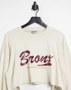 New 😍 Public Desire Motif Cropped Sweat In White For Women 🔥 -Outlet Women's Public Desire Store unnamed file 3978