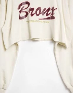 New 😍 Public Desire Motif Cropped Sweat In White For Women 🔥 -Outlet Women's Public Desire Store unnamed file 3979