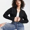 Coupon 🔥 Public Desire Cropped Utility Shacket In Black For Women ✔️ -Outlet Women's Public Desire Store unnamed file 3981