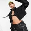 Wholesale 🥰 Public Desire Curve Cropped Utility Shacket In Black For Women ✔️ -Outlet Women's Public Desire Store unnamed file 3986