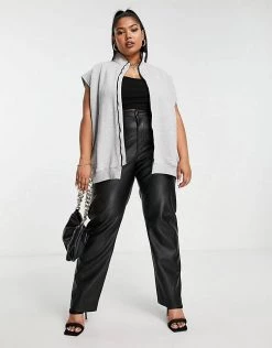 Promo ⭐ Public Desire Curve Funnel Neck Gilet In Grey For Women Grey Marl 😍 -Outlet Women's Public Desire Store unnamed file 3994