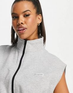 Hot Sale ❤️ Public Desire Funnel Neck Gilet In Grey For Women Grey Marl 👏 -Outlet Women's Public Desire Store unnamed file 3998