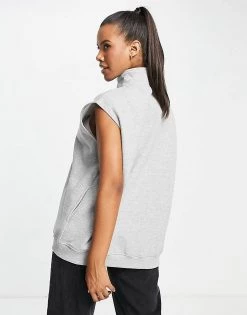 Hot Sale ❤️ Public Desire Funnel Neck Gilet In Grey For Women Grey Marl 👏 -Outlet Women's Public Desire Store unnamed file 3999