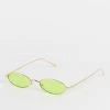 Cheapest 🌟 Public Desire Mini Oval 👓 Sunglasses In Neon Yellow For Unisex 🧨 -Outlet Women's Public Desire Store unnamed file 40
