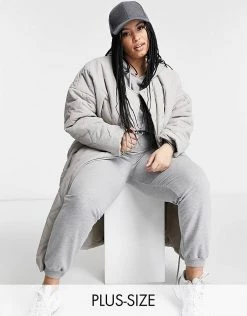 Best reviews of 🌟 Public Desire Curve Maxi Jacket In Quilting For Women Grey 💯 -Outlet Women's Public Desire Store unnamed file 4010