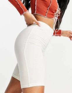 Deals 🌟 Public Desire Bodycon Short Co Ord In Ecru For Women 😀