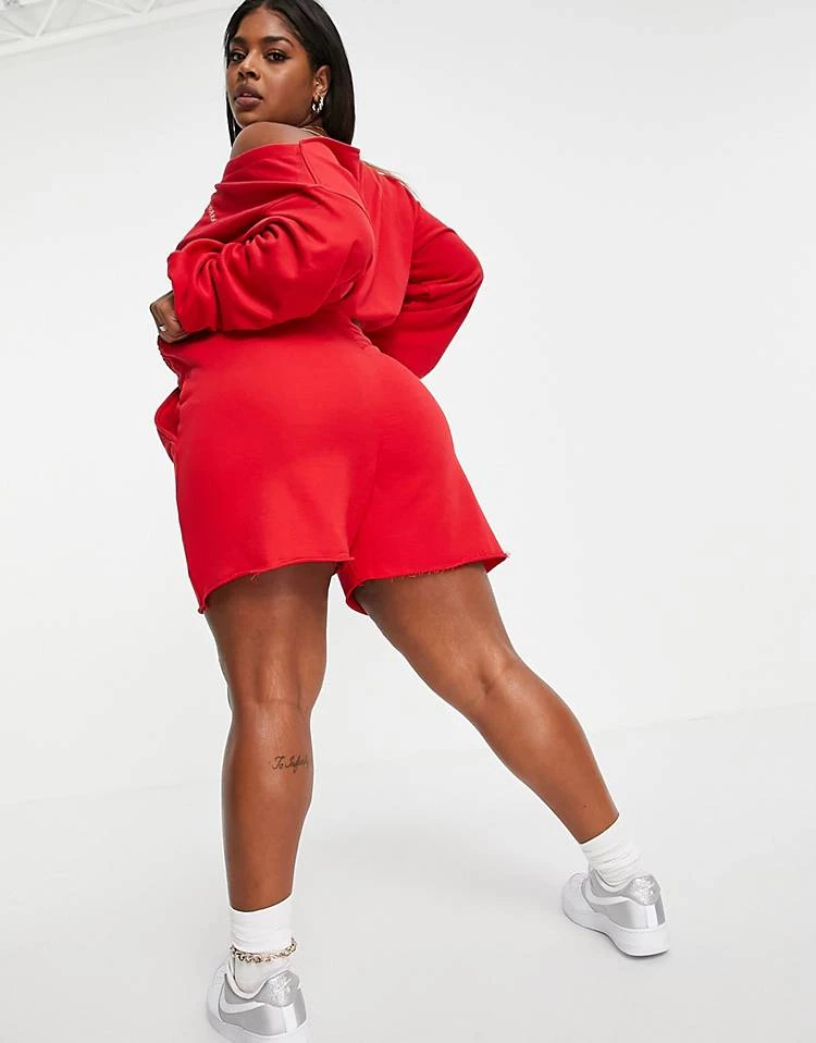 Promo โจ Public Desire Curve Sweat Short Co Ord In Red For Women ๐ 5 Promo โจ Public Desire Curve Sweat Short Co Ord In Red For Women ๐ - Image 3