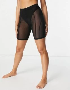 Brand new 👍 Public Desire Seam Detail Boxer Short Co Ord In Black For Women 🔔 -Outlet Women's Public Desire Store unnamed file 4103