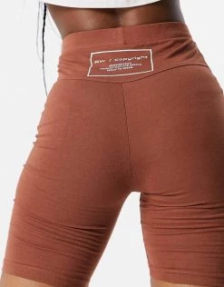 Outlet 🔔 Public Desire Motif Bodycon Short In Chocolate For Women 😀 -Outlet Women's Public Desire Store unnamed file 4112